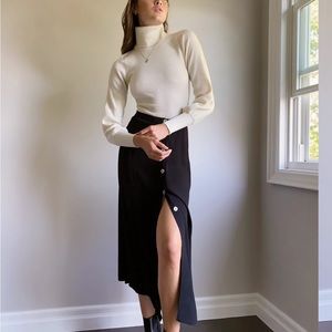 Aritzia Black Midi Skirt